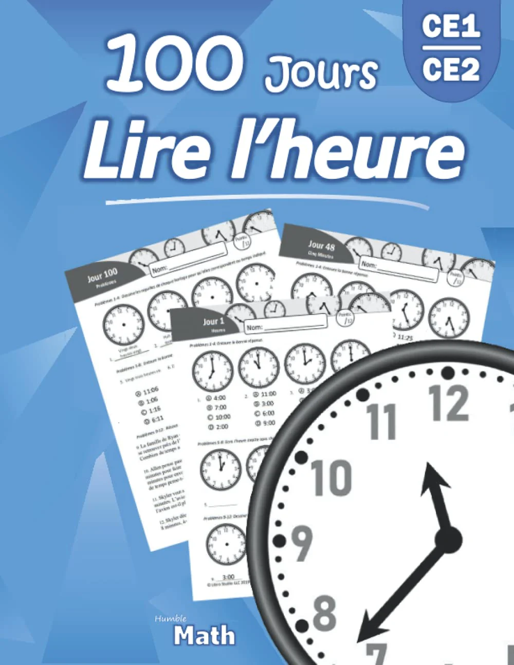 Lire l'heure: (CE1 / CE2) Montessori - Apprendre à lire l'heure (dès 6 ans) - Image 3