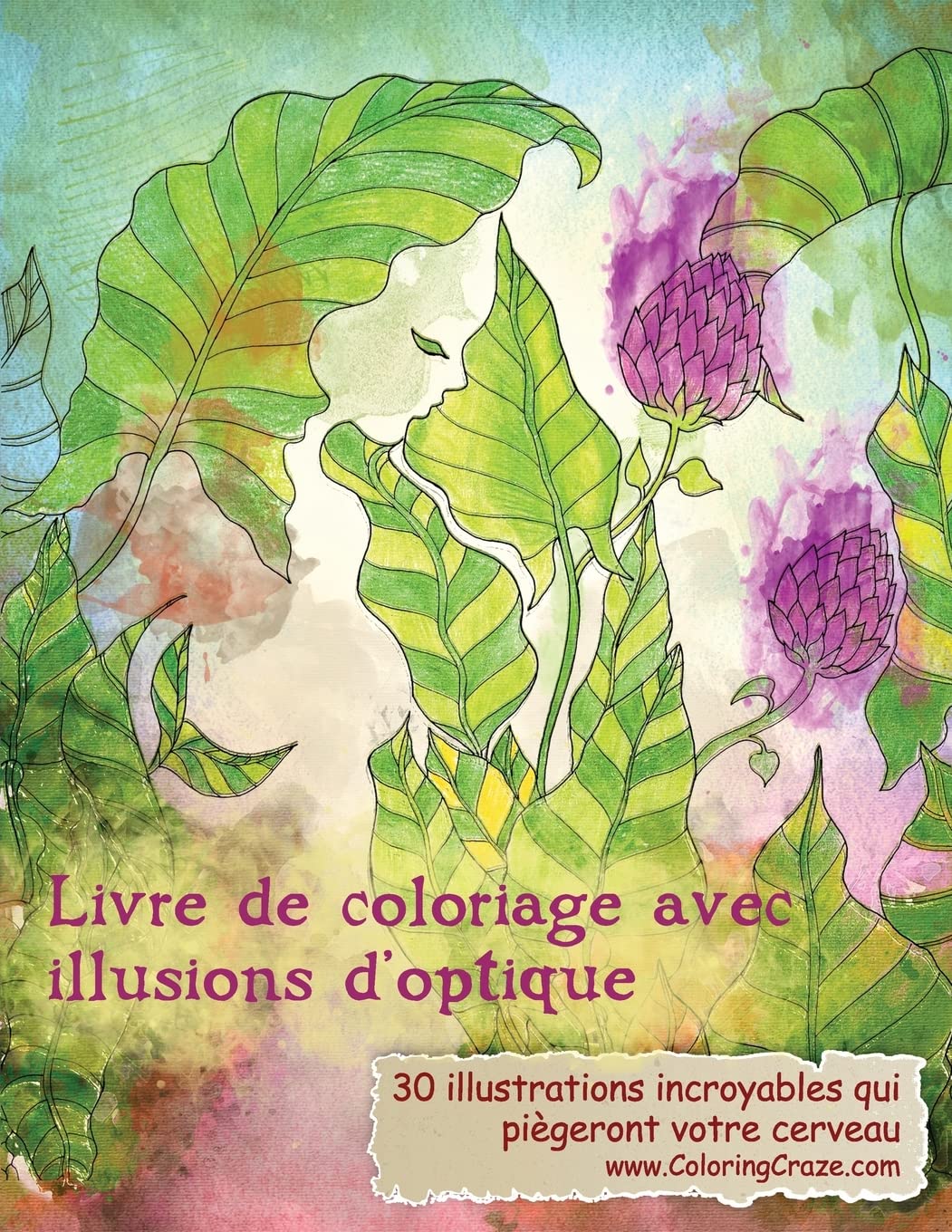 Livre de coloriage avec illusions d'optique: 30 illustrations incroyables qui piègeront votre cerveau - Image 3