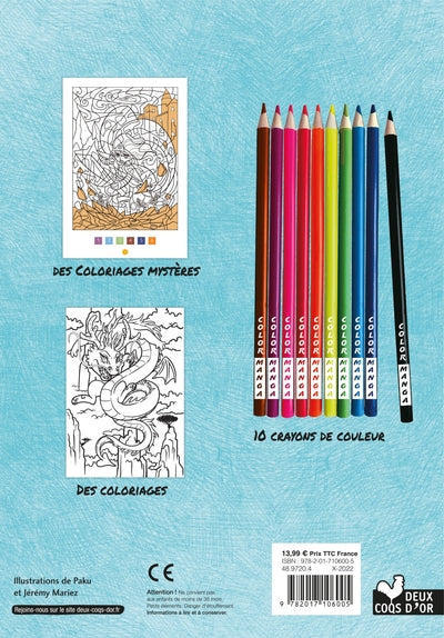 Colos mystères mangas - pochette avec crayons de couleur - Image 2