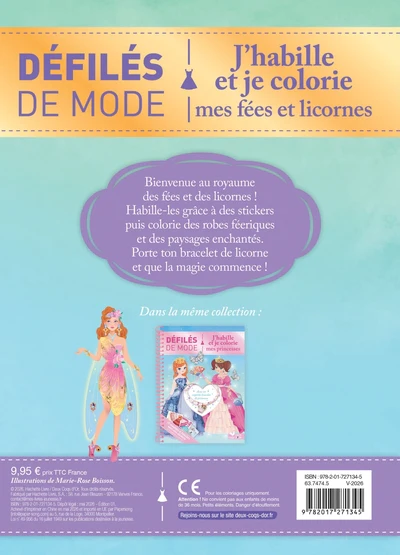 Défilés de mode - J'habille et je colorie mes licornes et fées - Image 2
