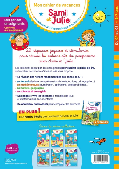 Sami et Julie - Du CP au CE1 - Cahier de vacances 2026 - Image 2