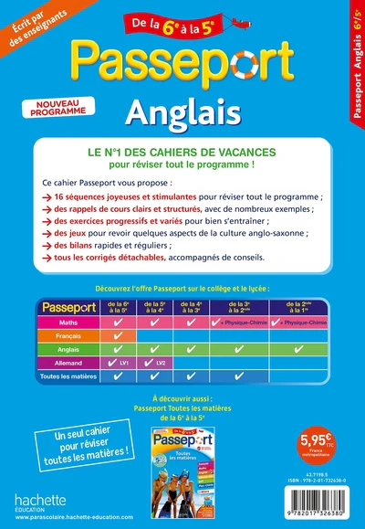 Passeport - Anglais - De la 6e à la 5e - Cahier de vacances 2026 - Image 6