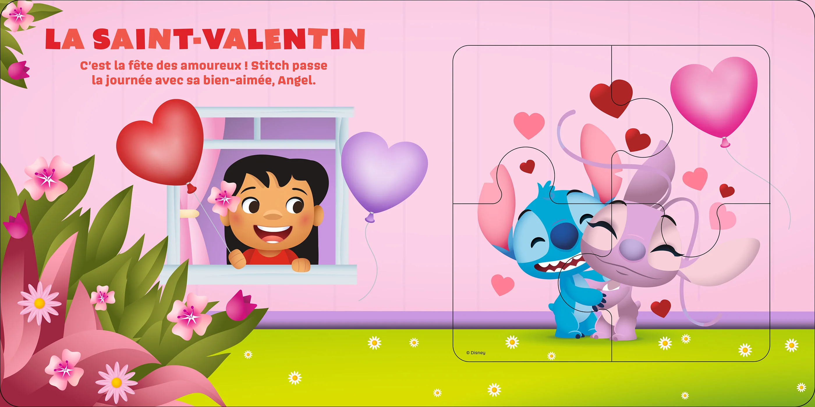 DISNEY BABY - Mon Premier Livre Puzzle - 4 pièces - Stitch fait la fête - Image 3