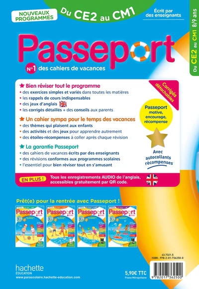 Passeport - Du CE2 au CM1 8/9 ans Cahier de vacances 2026 - Image 2