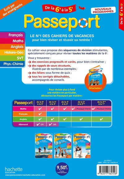 Passeport - Toutes les matières - De la 6e à la 5e - Cahier de vacances 2026 - Image 2