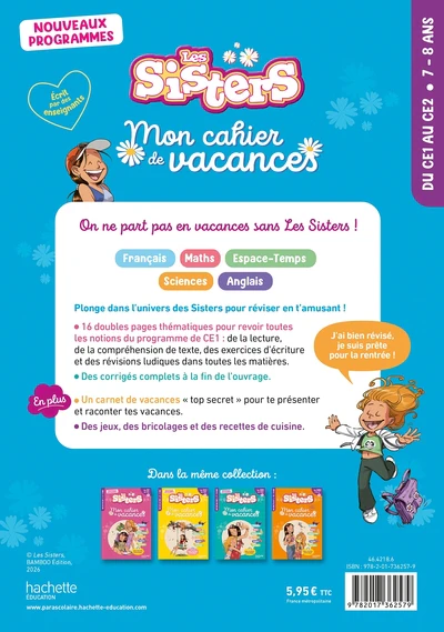 Les Sisters - Mon cahier de vacances 2026 - CE1 / CE2 - Image 2