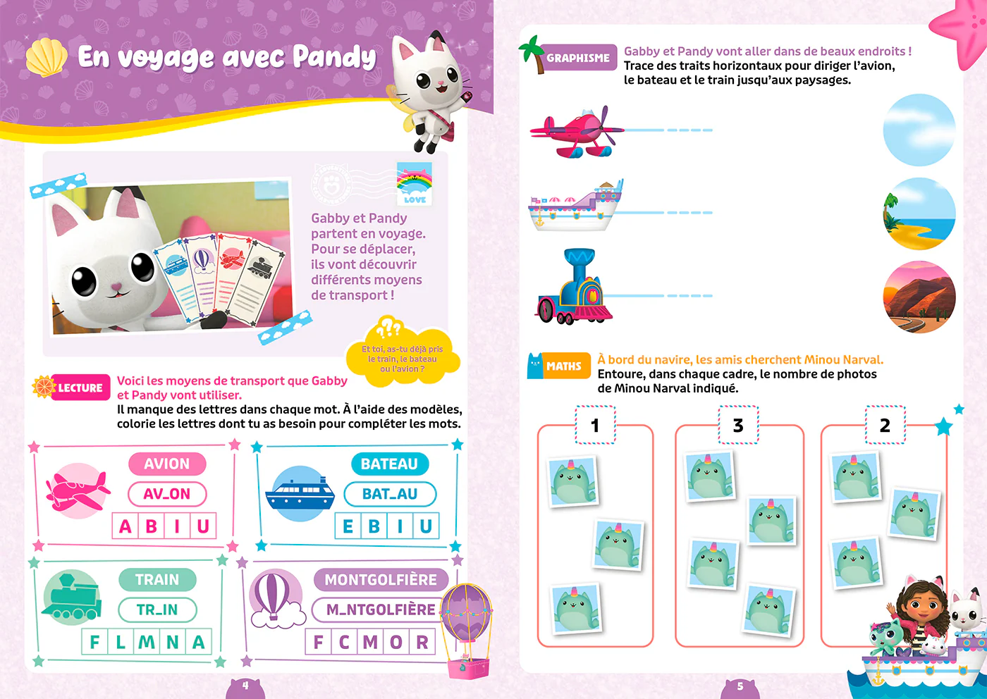 Gabby et la maison magique - Cahier de vacances 2026 - De la Petite Section à la Moyenne Section - Image 3