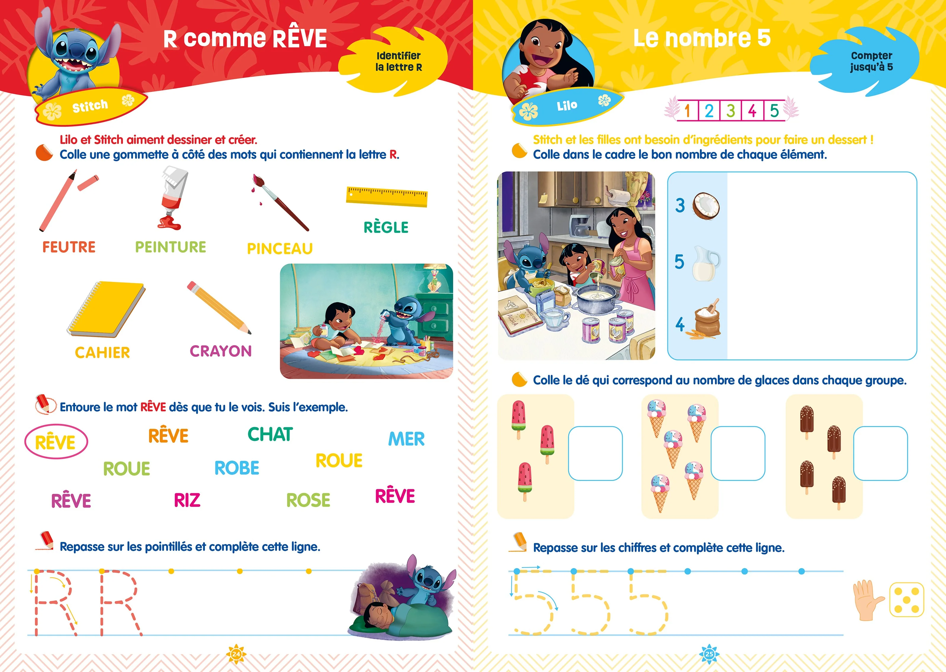 Disney - Stitch - Cahier de vacances 2026 - De la Petite Section à la Moyenne Section - Image 3