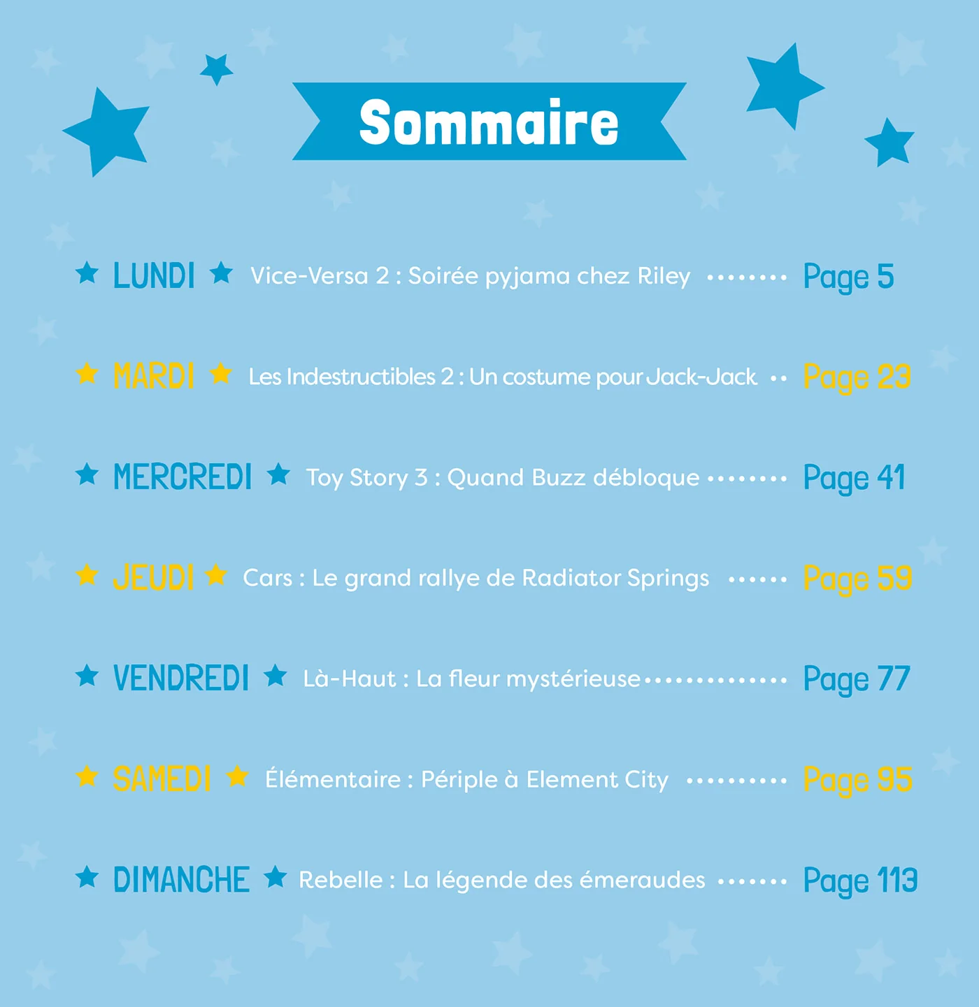 DISNEY PIXAR - 7 Histoires pour la semaine - Image 3
