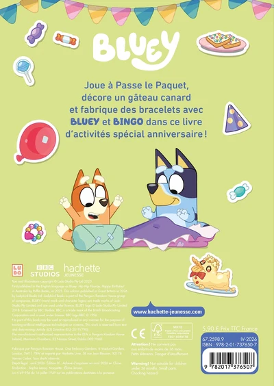 Bluey - Joyeux anniversaire ! - Activités et autocollants - Image 2