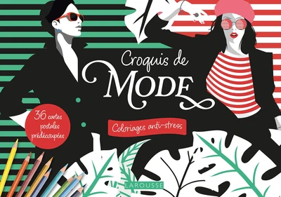 Cartes postales à colorier : Croquis de mode - Image 6