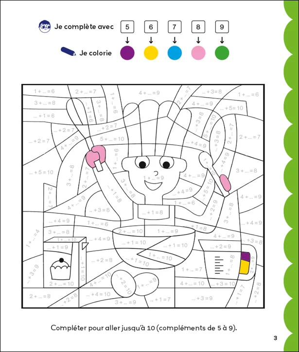Calcul mental CP - Coloriages malins - Mathématiques 6-7 ans - Image 3
