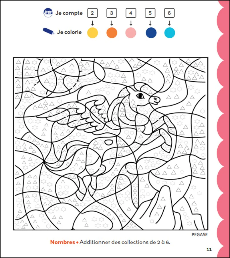 Créatures fantastiques Lettres et nombres GS - Coloriages malins - Image 2