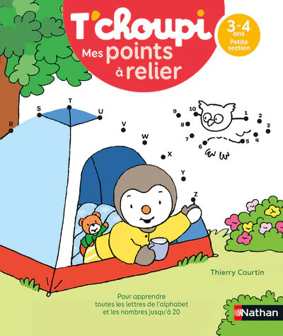 T'choupi Mes points à relier - Lettres et nombres 3-4 ans PS
