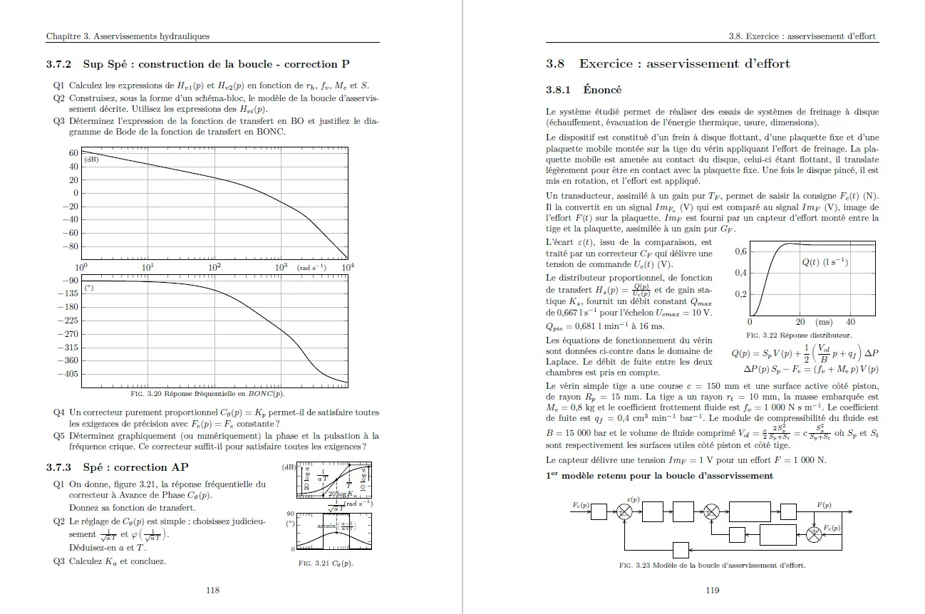 Sciences industrielles de l'ingénieur, mécanique et asservissements, exercices et problèmes: MPSI-PCSI-PTSI-MP-PSI-PT - exercices et problèmes - Image 6