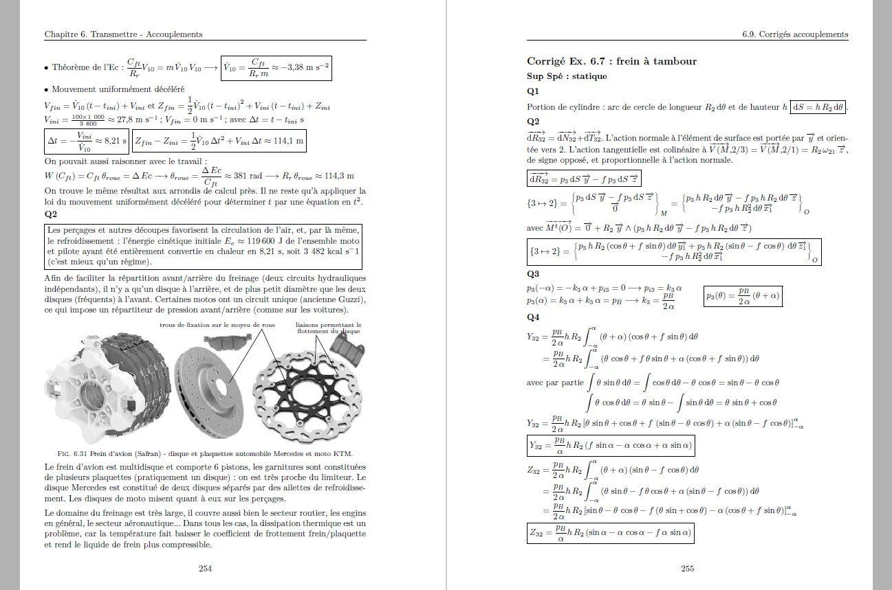 Sciences industrielles de l'ingénieur, mécanique et asservissements, exercices et problèmes: MPSI-PCSI-PTSI-MP-PSI-PT - exercices et problèmes - Image 7