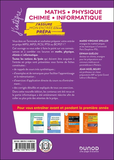 Maths-Physique-Chimie-Informatique, J'assure mon entrée en prépa - Image 2