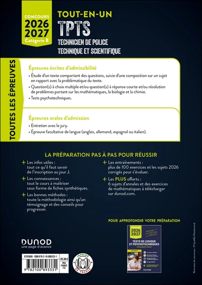 Concours TPTS  - Technicien Police technique et scientifique - 2026-2027 - Image 2