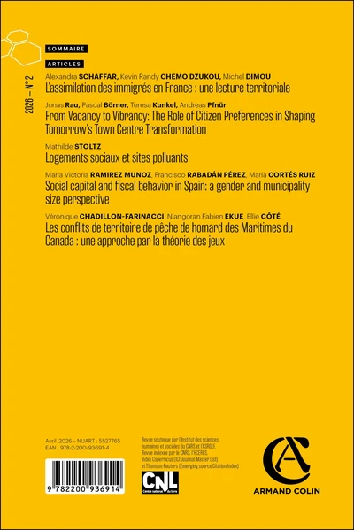Revue d'économie régionale et urbaine Nº2/2026 - Image 2