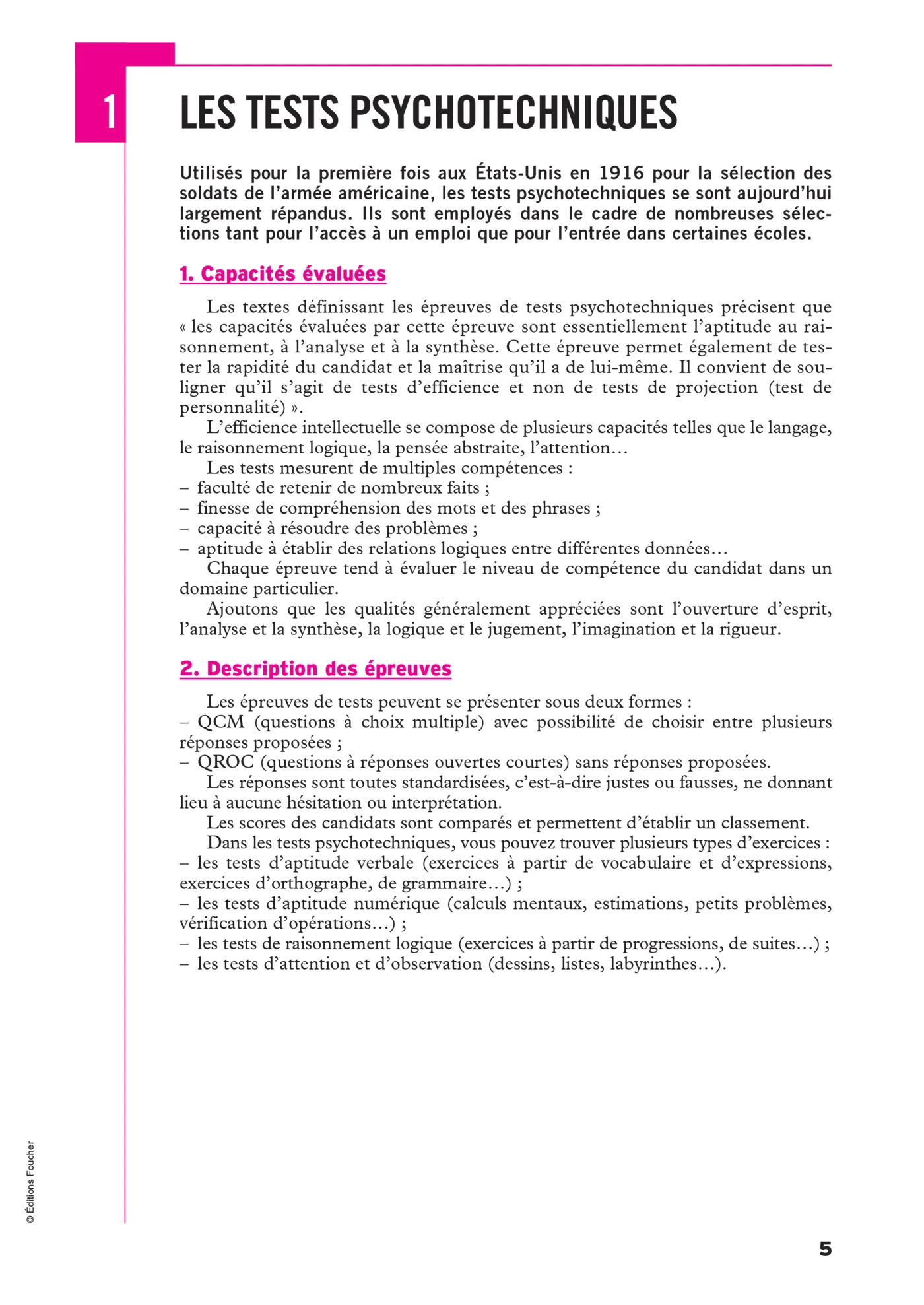 Tous les tests psychotechniques, mémoire, intelligence, aptitude, logique, observation - Concours - Image 3
