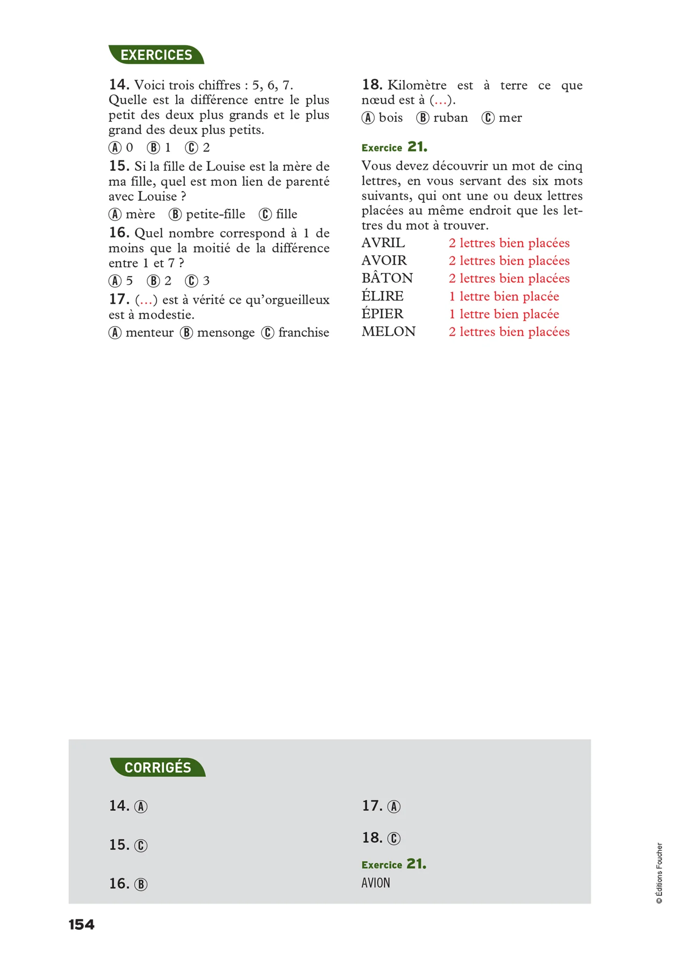 Tous les tests psychotechniques, mémoire, intelligence, aptitude, logique, observation - Concours - Image 9