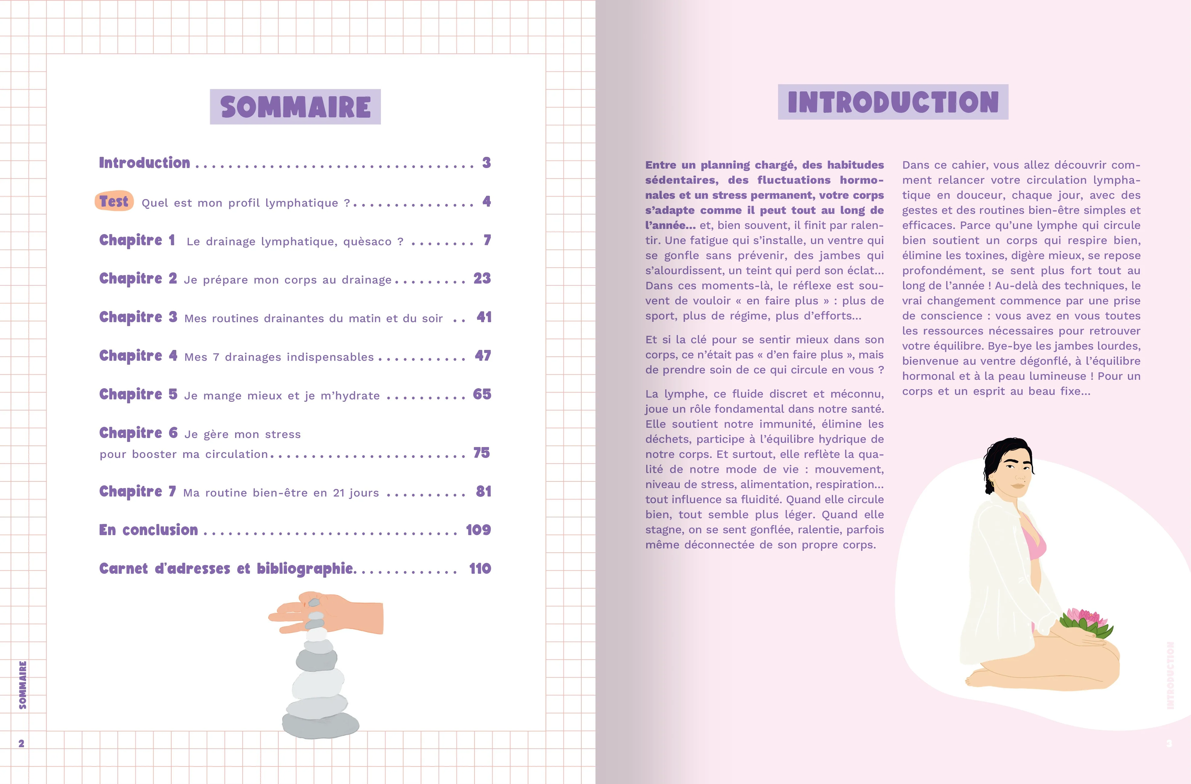 Mon cahier Drainage lymphatique - Les automassages pour dégonfler: Dégonflez le visage, le ventre, les cuisses, les hanches - Boostez votre immunité - Gagnez en énergie et en bien-être - Image 2