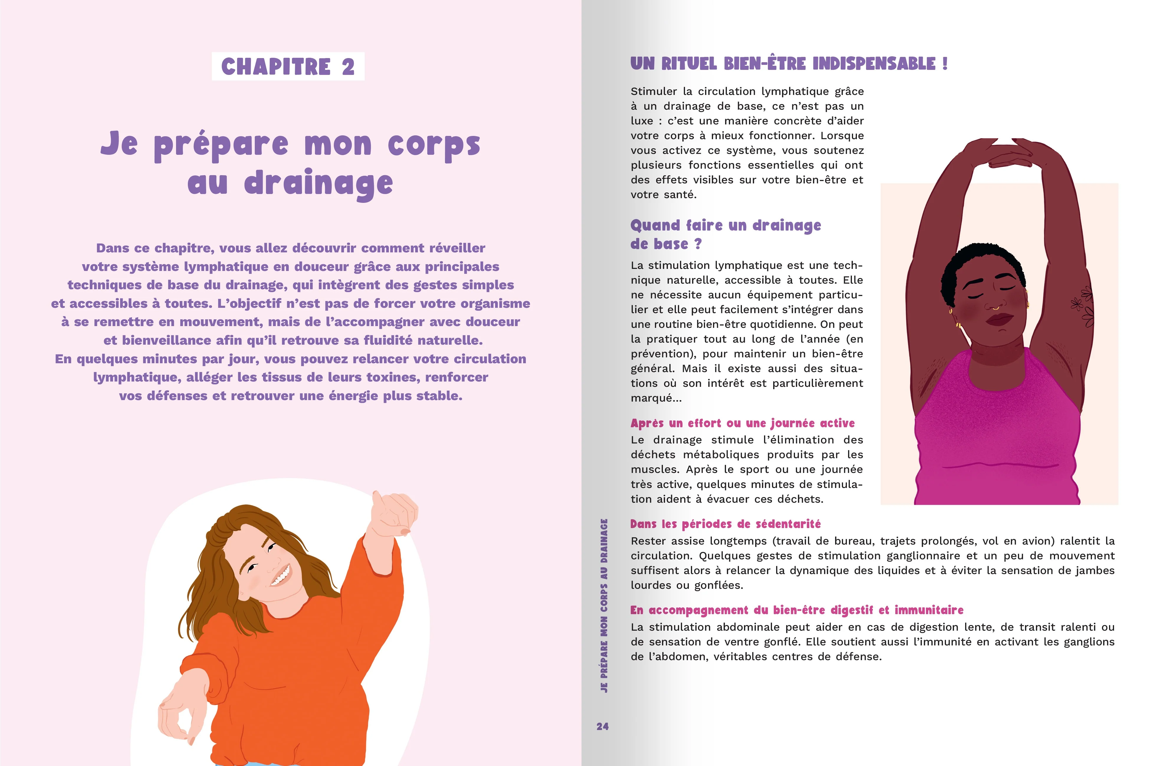Mon cahier Drainage lymphatique - Les automassages pour dégonfler: Dégonflez le visage, le ventre, les cuisses, les hanches - Boostez votre immunité - Gagnez en énergie et en bien-être - Image 4