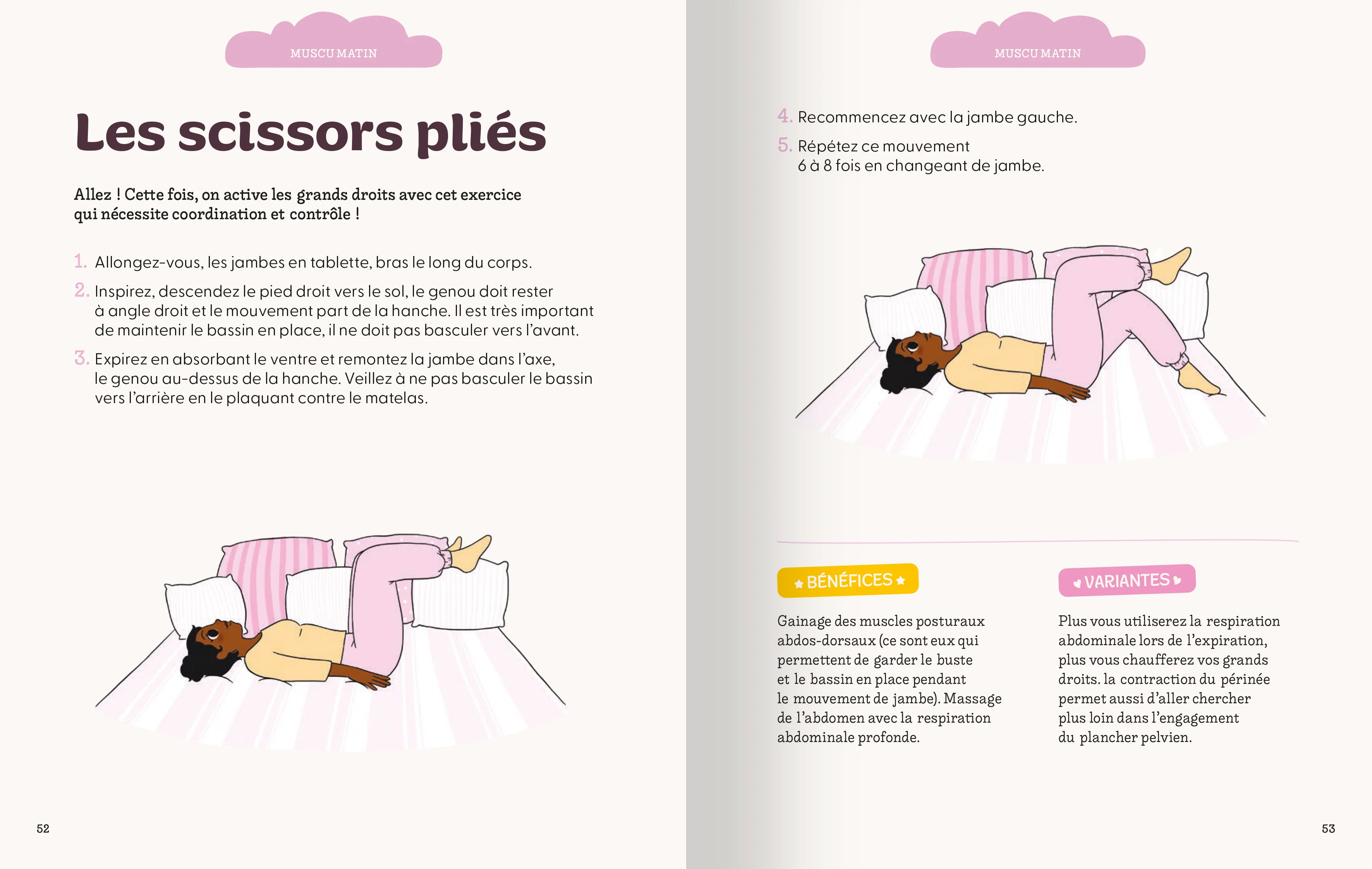 Cosy Fit Pilates en pyjama - Allongez, engagez, raffermissez (au pied du lit) - 50 exercices pour s'affiner sans sortir de chez soi - Image 5