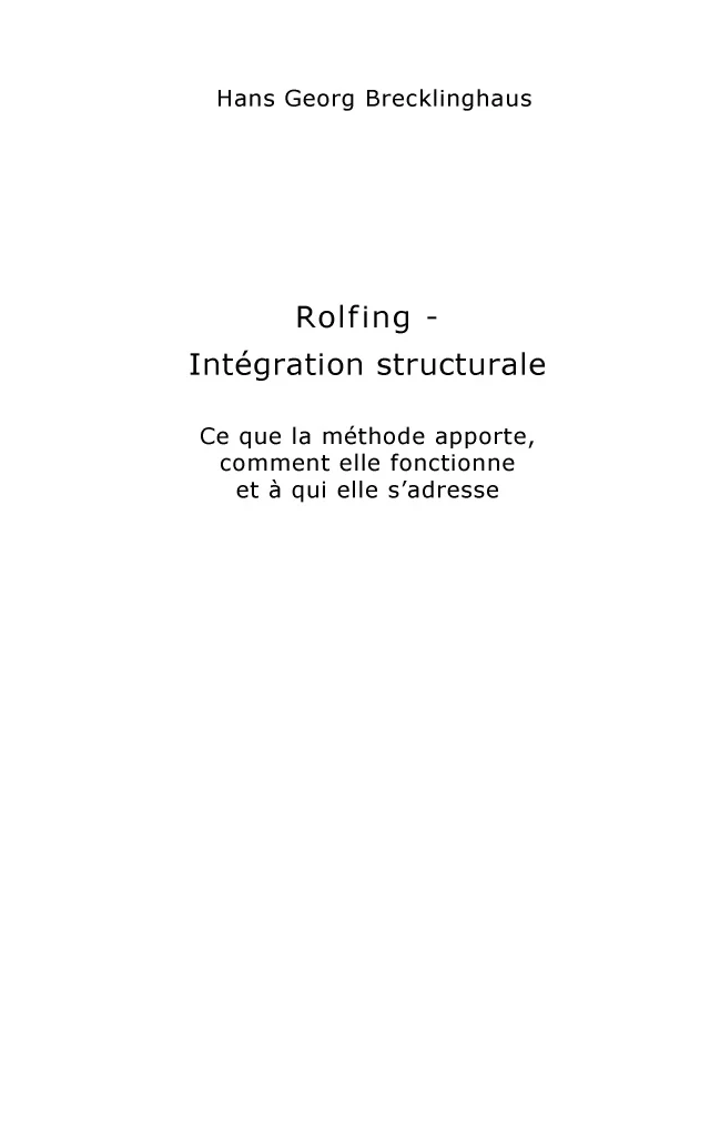 Rolfing - Intégration structurale - Image 13