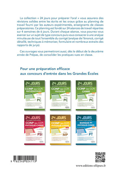 Physique-chimie 24 jours pour préparer l’oral du concours Banque PT - Filière PT - 2e édition actualisée - Image 2