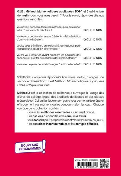 Mathématiques appliquées - ECG 1re et 2e années - Nouveaux programmes - Image 6