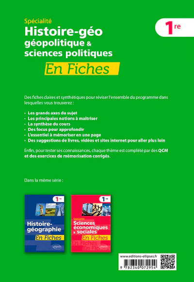Spécialité Histoire-géographie, géopolitique et sciences politiques en fiches - 1re - Image 2