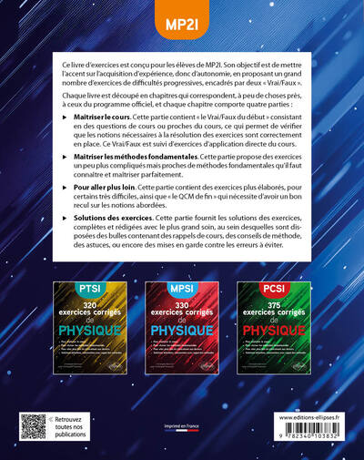 330 exercices corrigés de Physique – MP2I - Image 2
