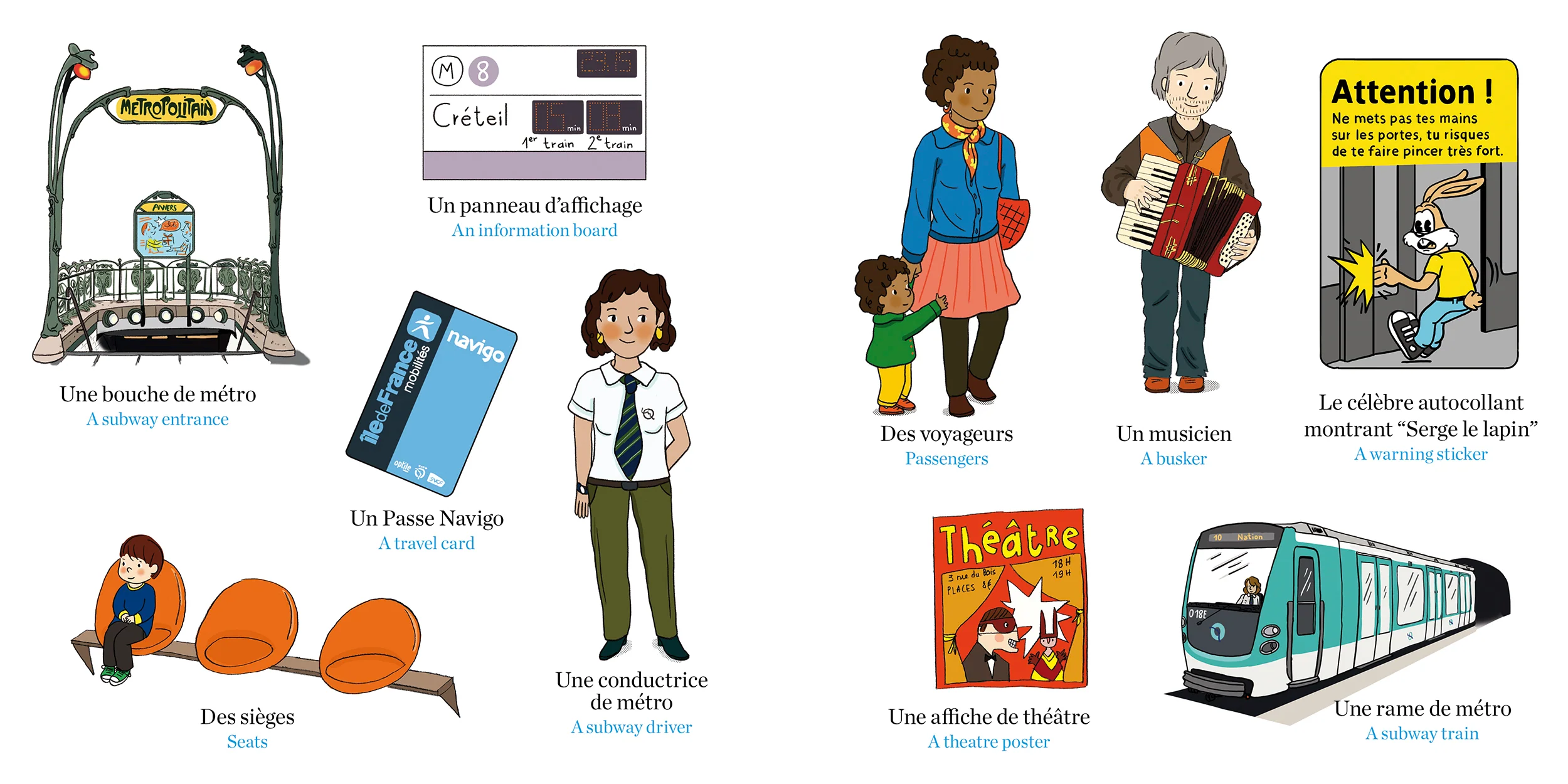 Paris mon imagier MY PARIS PICTURE BOOK - bilingue french english - Image 7