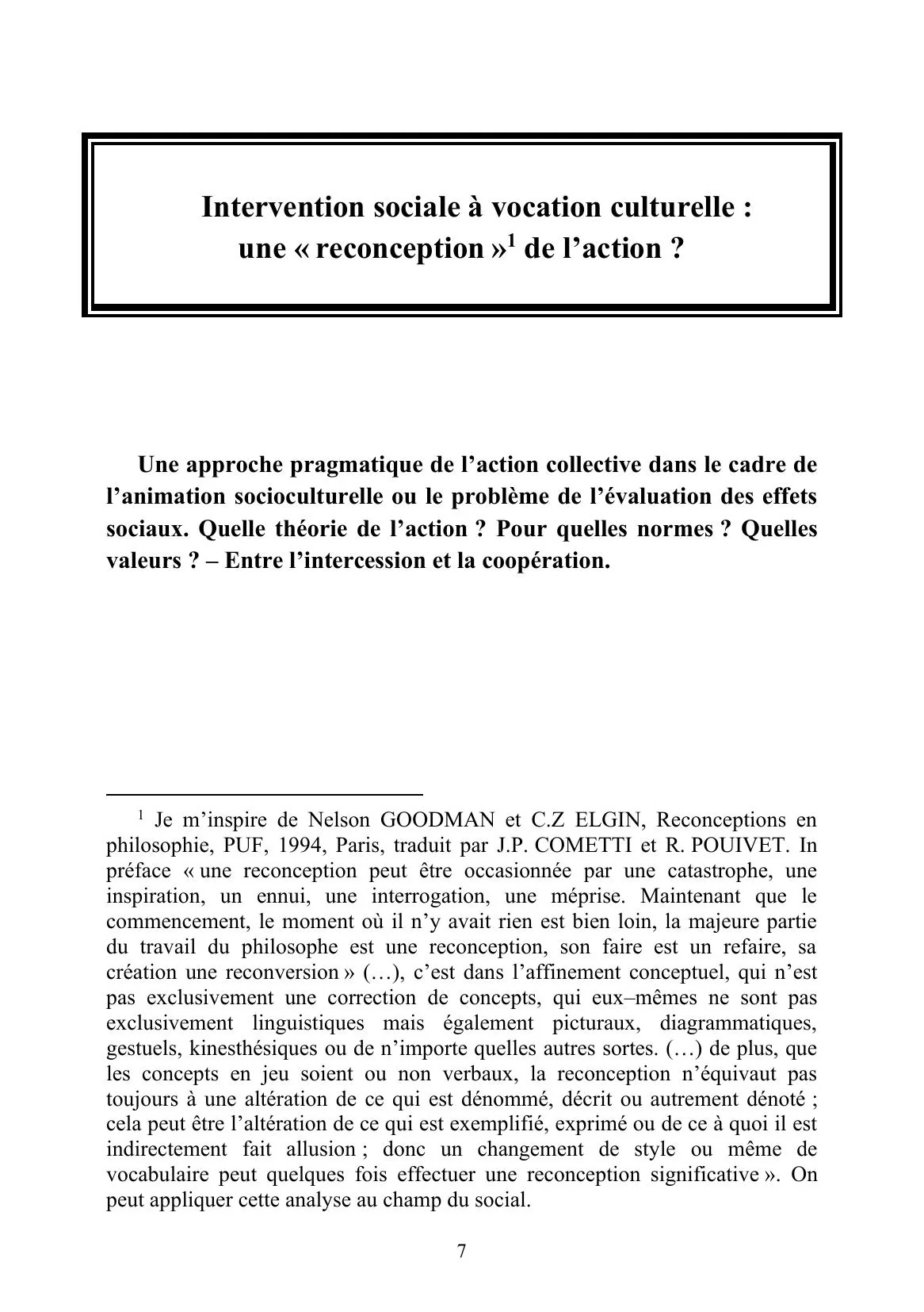 Reconception culturelle de l'action sociale - Image 30