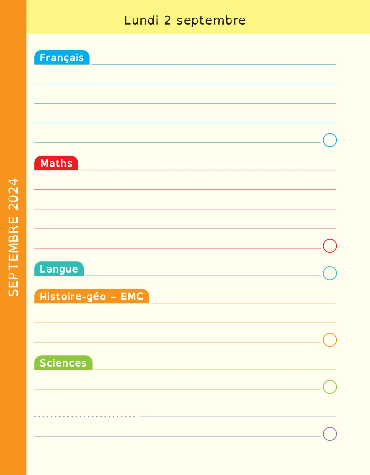 Agenda DYS primaire CE2 CM1 CM2 - 7-10 ans - Image 8