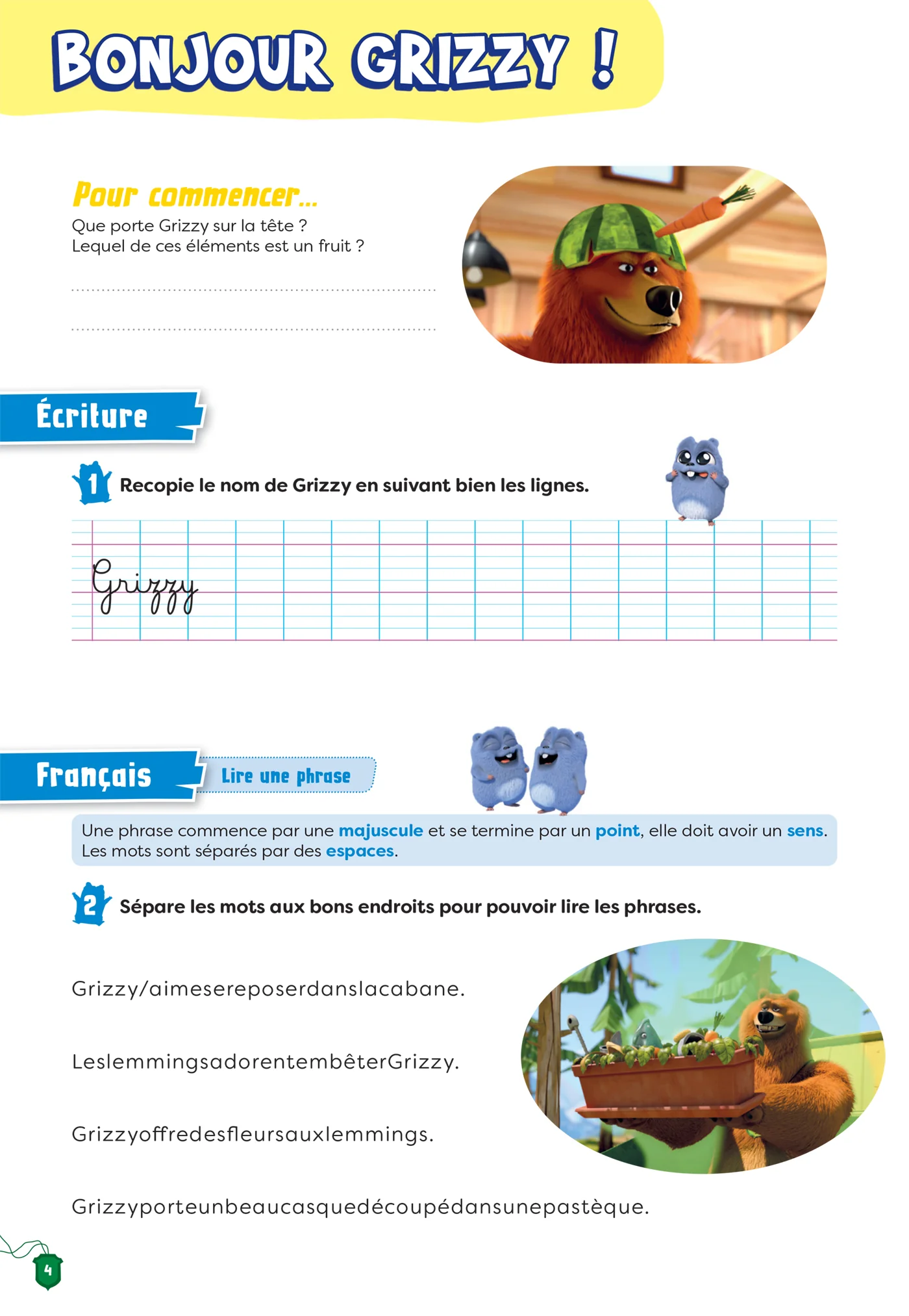 Cahier de vacances Grizzy et les lemmings - CP vers le CE1 - Image 6