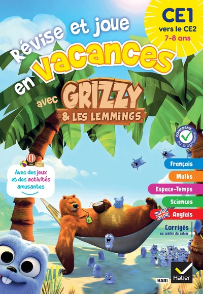 Cahier de vacances Grizzy et les lemmings - CE1 vers le CE2