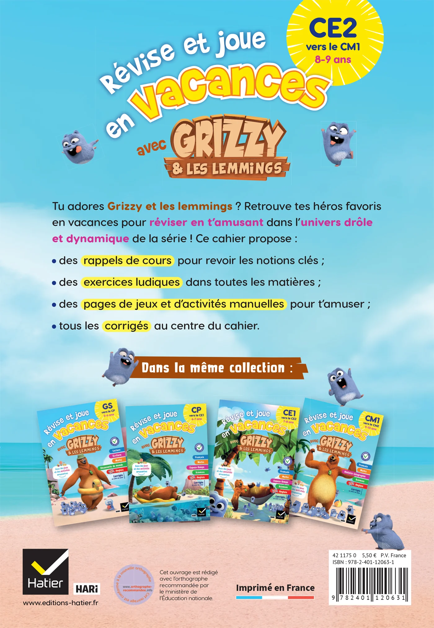 Cahier de vacances Grizzy et les lemmings - CE2 vers le CM1 - Image 2