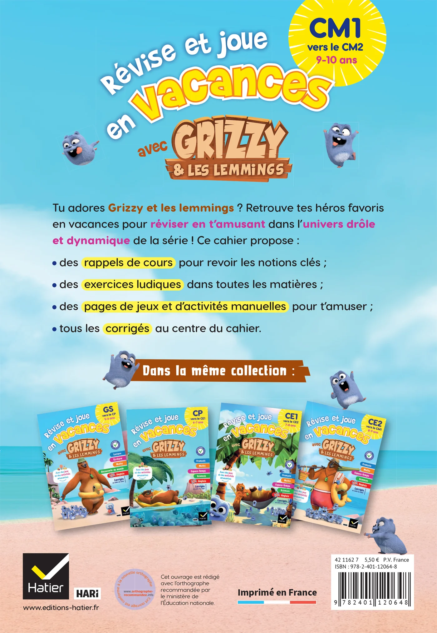 Cahier de vacances Grizzy et les lemmings - CM1 vers le CM2 - Image 2