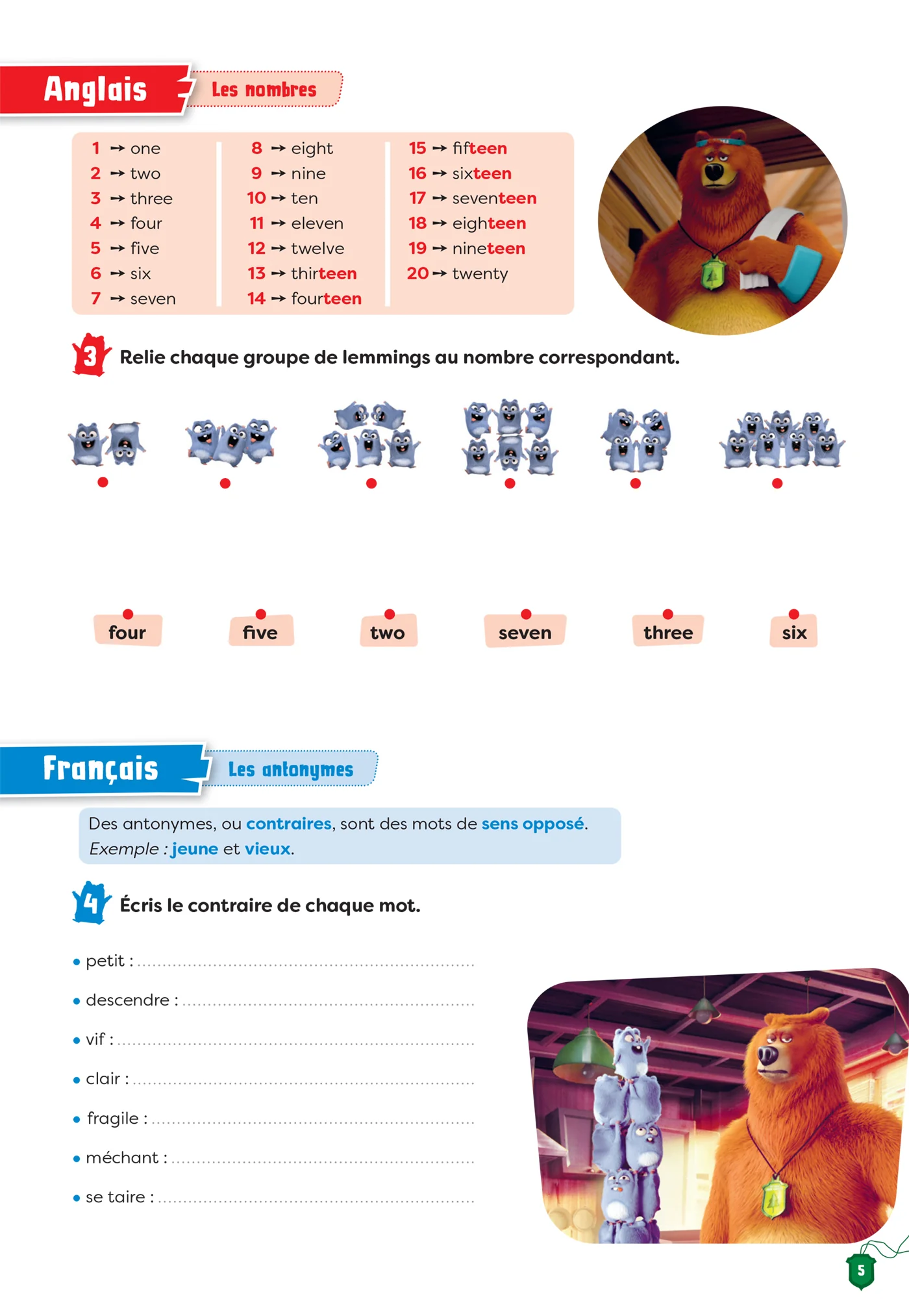 Cahier de vacances Grizzy et les lemmings - CM1 vers le CM2 - Image 7