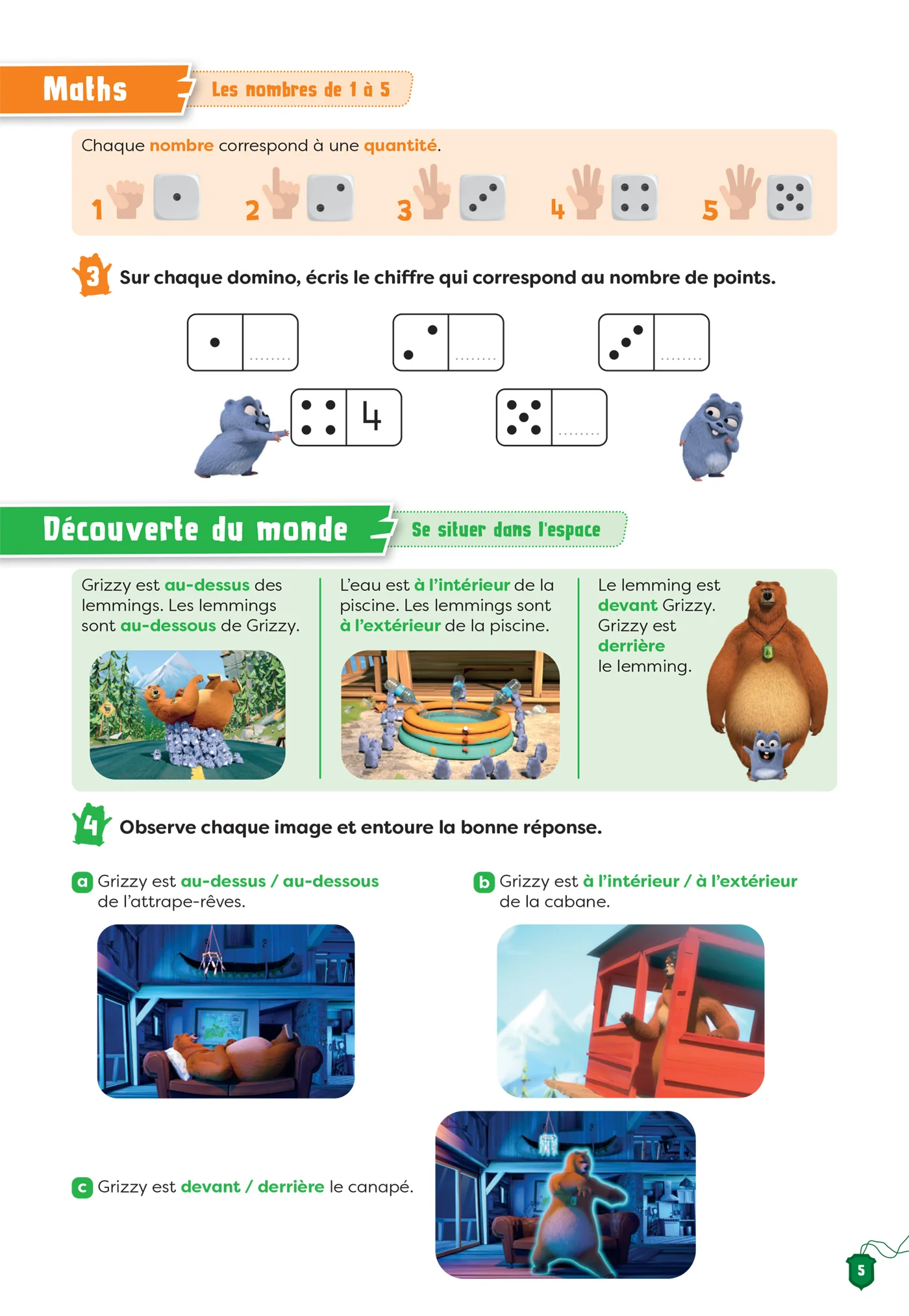Cahier de vacances Grizzy et les lemmings - GS vers le CP - Image 16