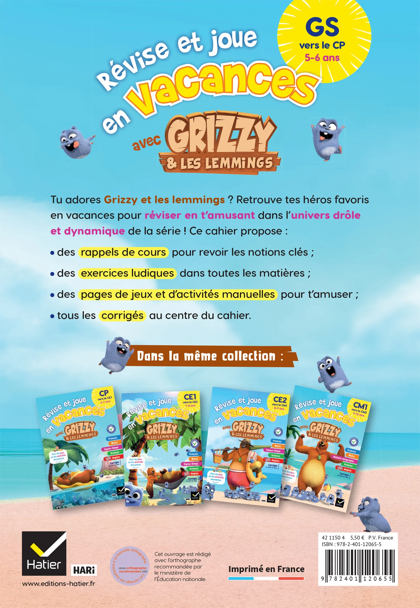 Cahier de vacances Grizzy et les lemmings - GS vers le CP - Image 2