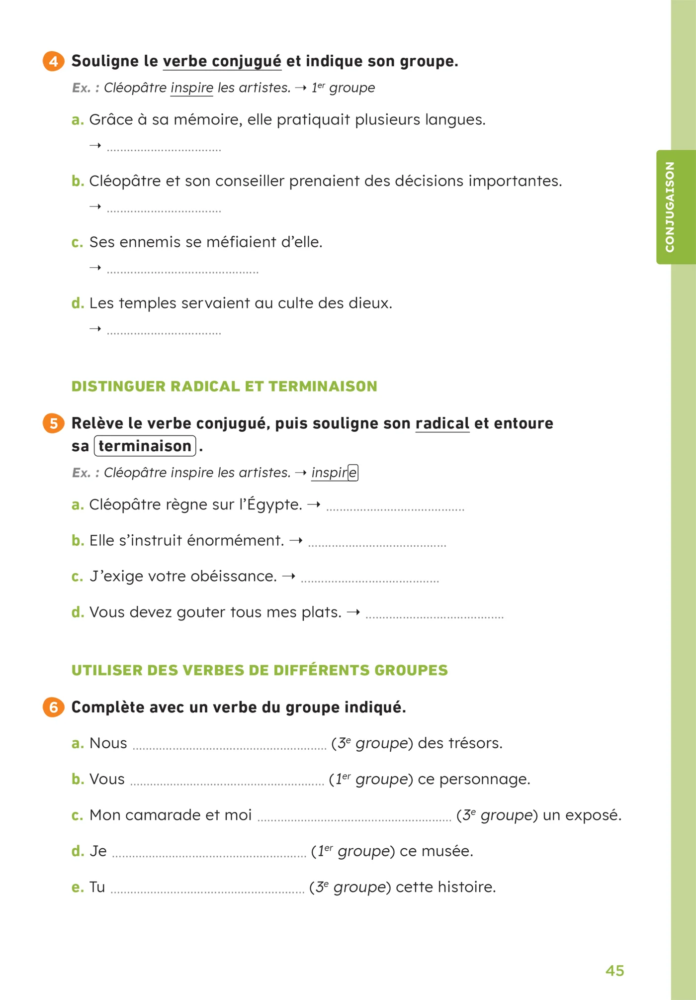 En route pour le Français - CM - Cahier de grammaire-orthographe - Parcours orange - Ed. 2026 - Image 10