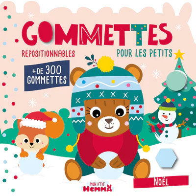 Mon P'tit Hemma - Gommettes pour les petits - Noël (Ourson brun) - + de 300 gommettes repositionnables - Image 3