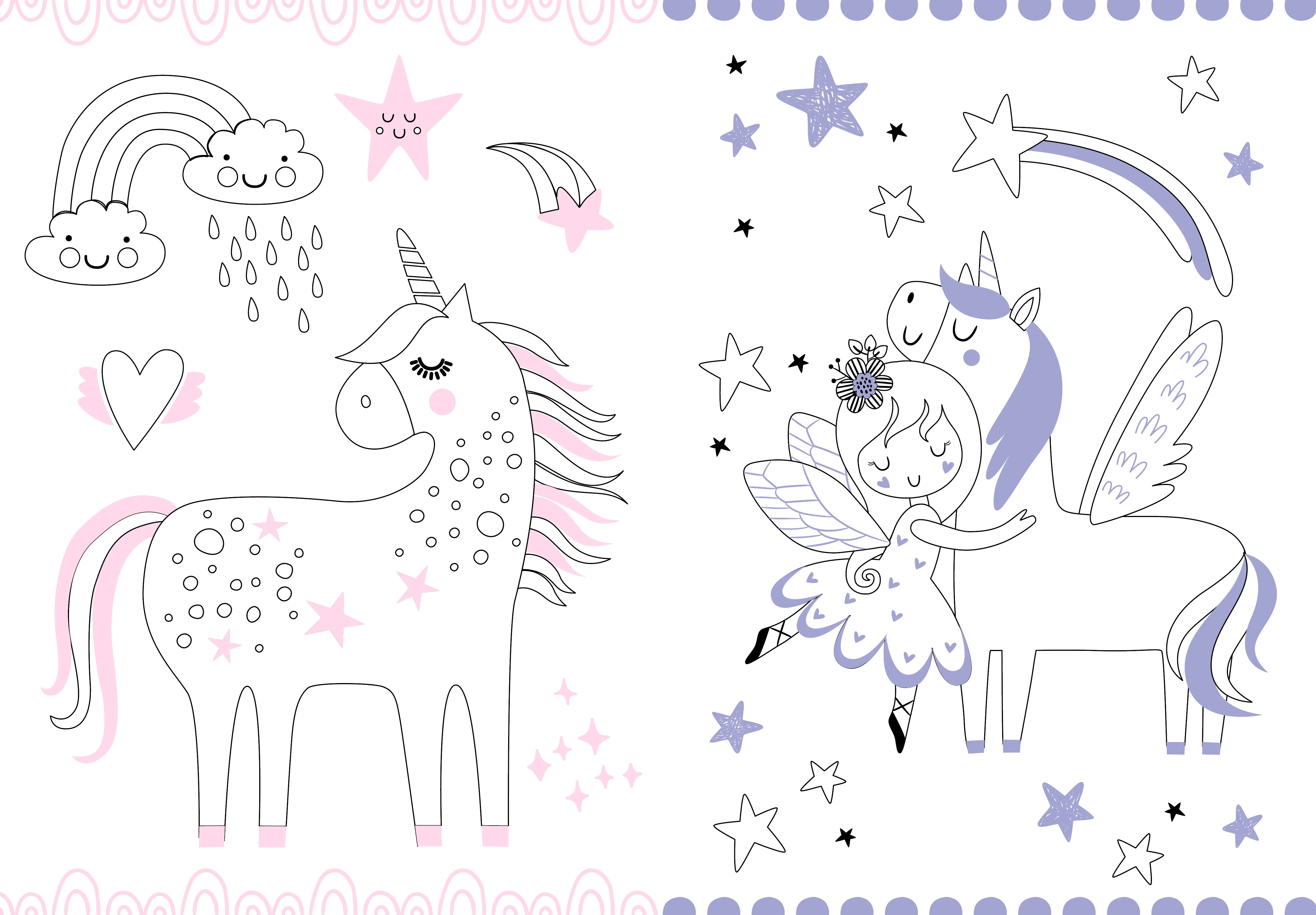 Mon coloriage pastel (Licornes) - Stickers offerts - Image 2