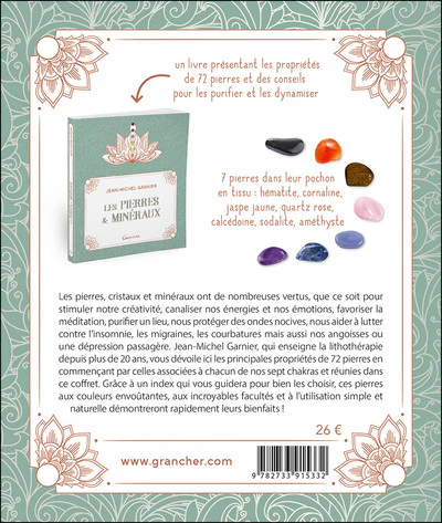 Les Pierres & minéraux - Coffret - 1 livre et 7 pierres pour s'initier aux bienfaits de la lithothérapie - Image 2