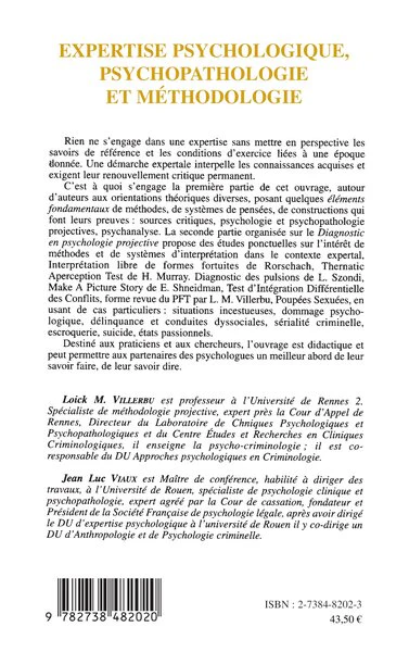 EXPERTISE PSYCHOLOGIQUE, PSYCHOPATHOLOGIE ET METHODOLOGIE - Image 2
