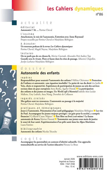 Cahiers dynamiques 86 - Autonomie des enfants - Image 2