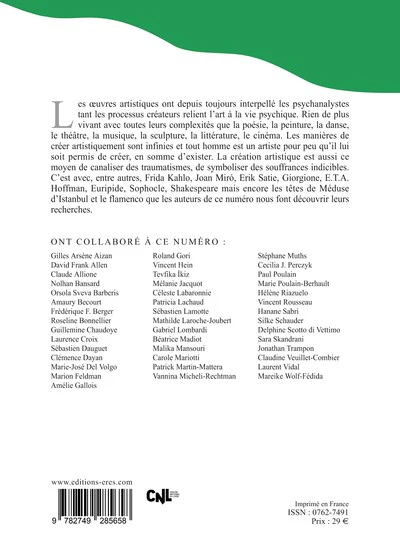 Cliniques mediteranéennes 113 - Créations artistiques et psychanalyse - Image 2